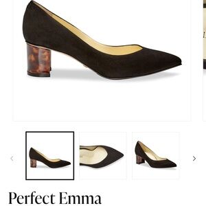 Sarah Flint Emma Black Suede Heels Size 41